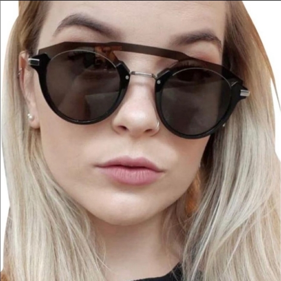UNISEX DIOR FUTURISTIC HAVANA MIRROR SUNGLASSES 🔥 - Picture 10 of 11